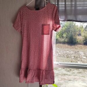 Pink Polka Dot Mini Dress